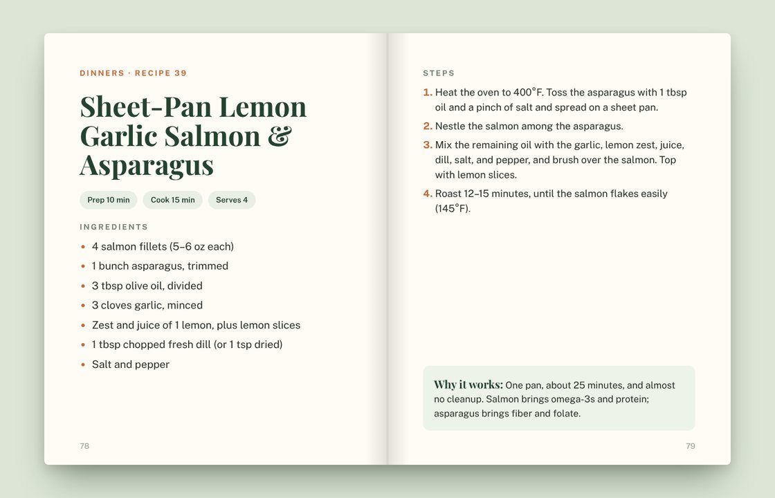 An open page spread from the book